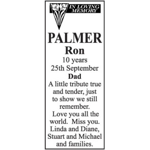 Notice Gallery for RON PALMER