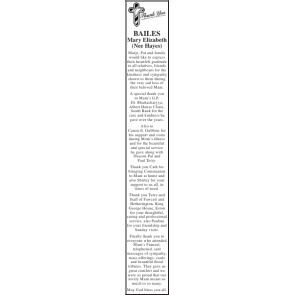 Notice Gallery for MARY ELIZABETH BAILES