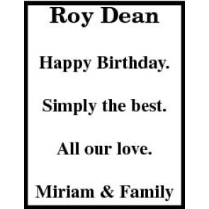 Notice Gallery for DEAN Roy