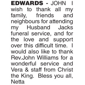 Notice Gallery for JOHN Edwards