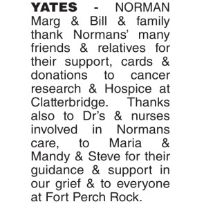 Notice Gallery for NORMAN Yates