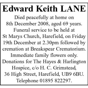 Photo of KEITH LANE Edward