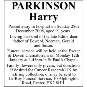 Photo of HARRY PARKINSON