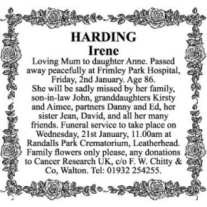 Photo of IRENE HARDING