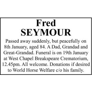 Notice Gallery for SEYMOUR Fred