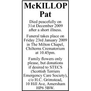 Photo of PAT McKILLOP