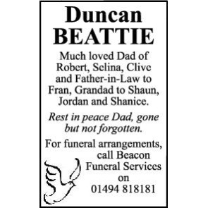 Notice Gallery for Beattie DUNCAN
