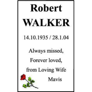 Notice Gallery for WALKER Robert