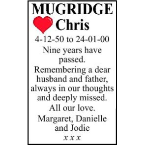 Photo of CHRIS MUGRIDGE