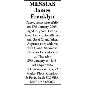 Notice Gallery for JAMES ANKLYN Messias