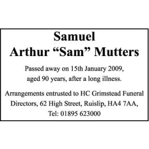 Notice Gallery for ARTHUR Samuel