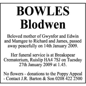 Photo of Blodwen