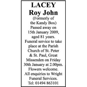 Photo of ROY JOHN LACEY