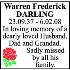 Notice Gallery for FREDERICK Warren