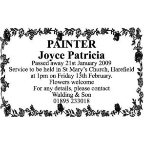 Photo of JOYCE PATRICIA PAINTER