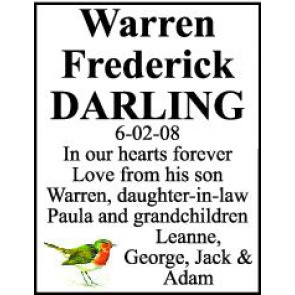 Notice Gallery for FREDERICK Warren