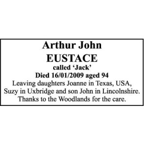 Notice Gallery for JOHN Arthur