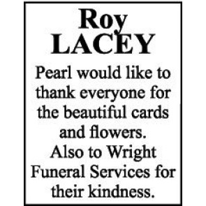 Notice Gallery for LACEY PEARL Roy