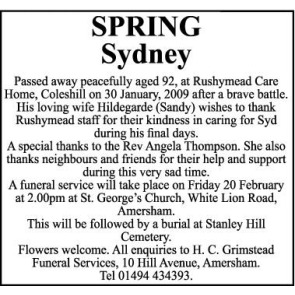 Notice Gallery for SYDNEY SPRING