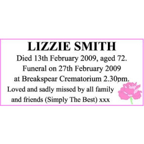 Notice Gallery for SMITH LIZZIE