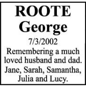 Notice Gallery for GEORGE ROOTE