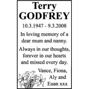 Notice Gallery for GODFREY Terry