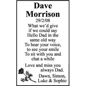 Notice Gallery for MORRISON Dave