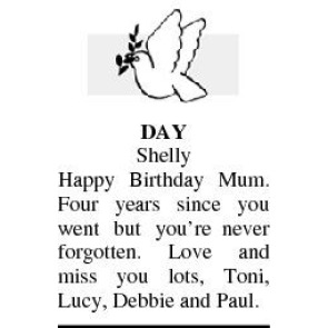 Notice Gallery for SHELLY DAY