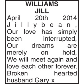 Notice Gallery for JILL APRIL Williams