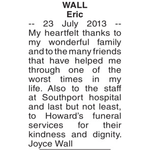 Notice Gallery for ERIC WALL