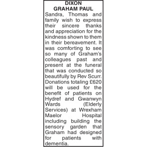 Notice Gallery for GRAHAM PAUL Dixon