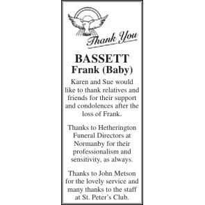Notice Gallery for FRANK BASSETT