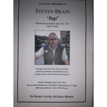 Notice Gallery for Steven BRAIN