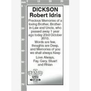 Notice Gallery for ROBERT IDRIS DICKSON