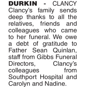 Notice Gallery for CLANCY DURKIN