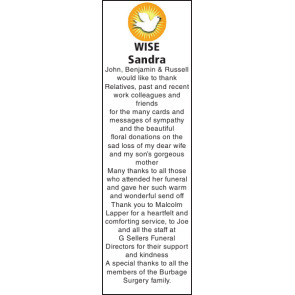 Notice Gallery for SANDRA WISE