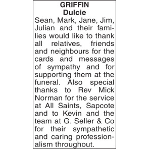Notice Gallery for GRIFFIN Dulcie