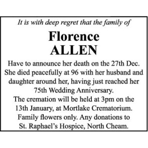 Notice Gallery for Florence Allen