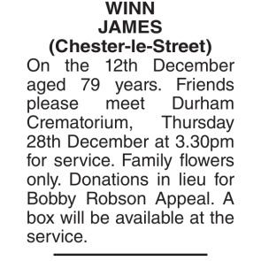 Notice Gallery for JAMES WINN