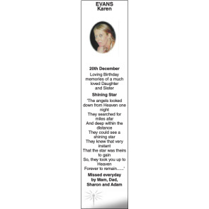 Notice Gallery for Karen EVANS