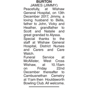 Notice Gallery for JAMES (JIMMY) BURTO