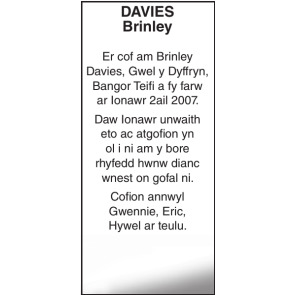 Notice Gallery for Brinley DAVIES