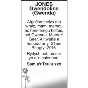 Notice Gallery for Gwyneth WILLIAMS