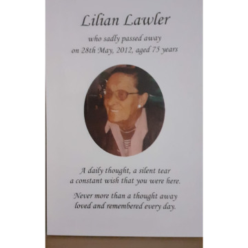 Tribute photo for Lilian LAWLER