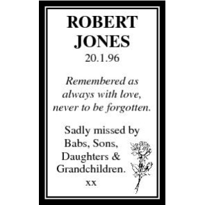 Notice Gallery for JONES ROBERT