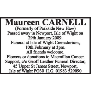 Photo of CARNELL Maureen
