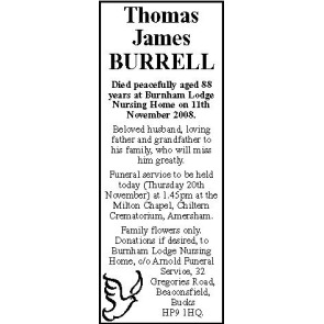 Notice Gallery for JAMES Thomas