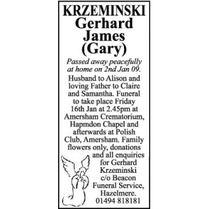 Notice Gallery for GERHARD JAMES Krzeminski