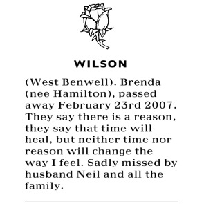 Notice Gallery for WEST WILSON