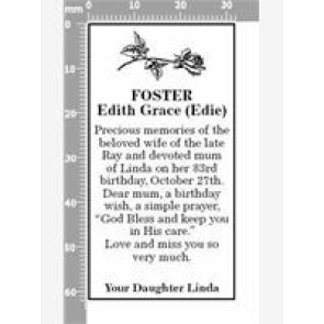Notice Gallery for Edith Grace (Edie) FOSTER